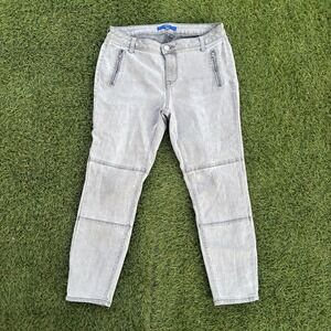 Apt 9 Unisex Size 9 29x24 Grey Moto Skinny Jeans Light Wash